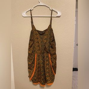 Earthbound- bronze and black romper. Size L